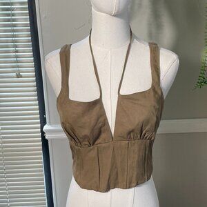 Lovers & Friends | Olive Green Corset Top